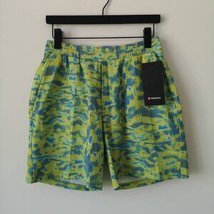 NWT LULULEMON CHCG Blue Yellow Channel Cross Swim Short 7" Lined Men's Medium
